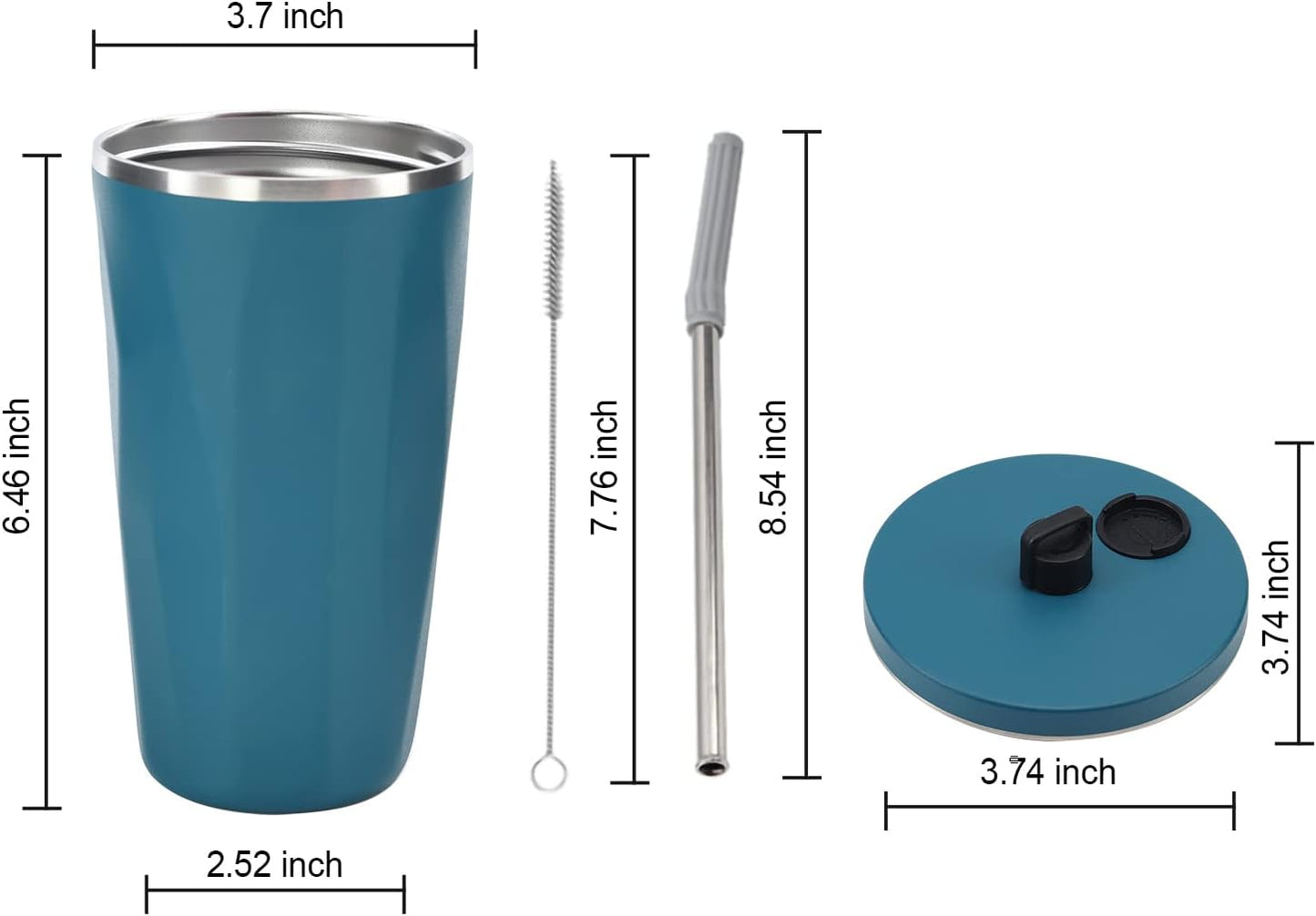 Stainless Steel Vacuum Flask with Straw