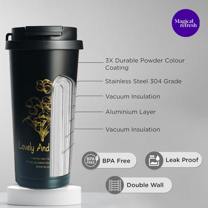 Rust Proof, Stainless Steel ( Pink ) Mug 500ml