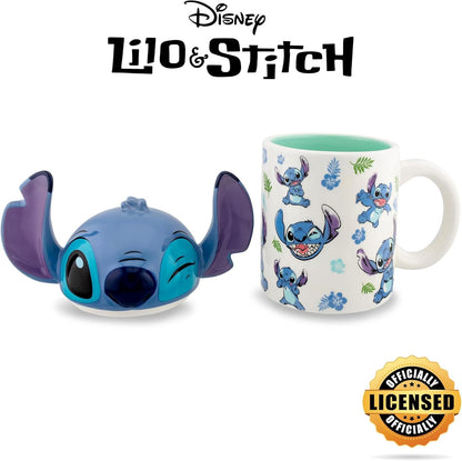 Disney Lilo & Stitch Ceramic Mug With Sculpted Topper