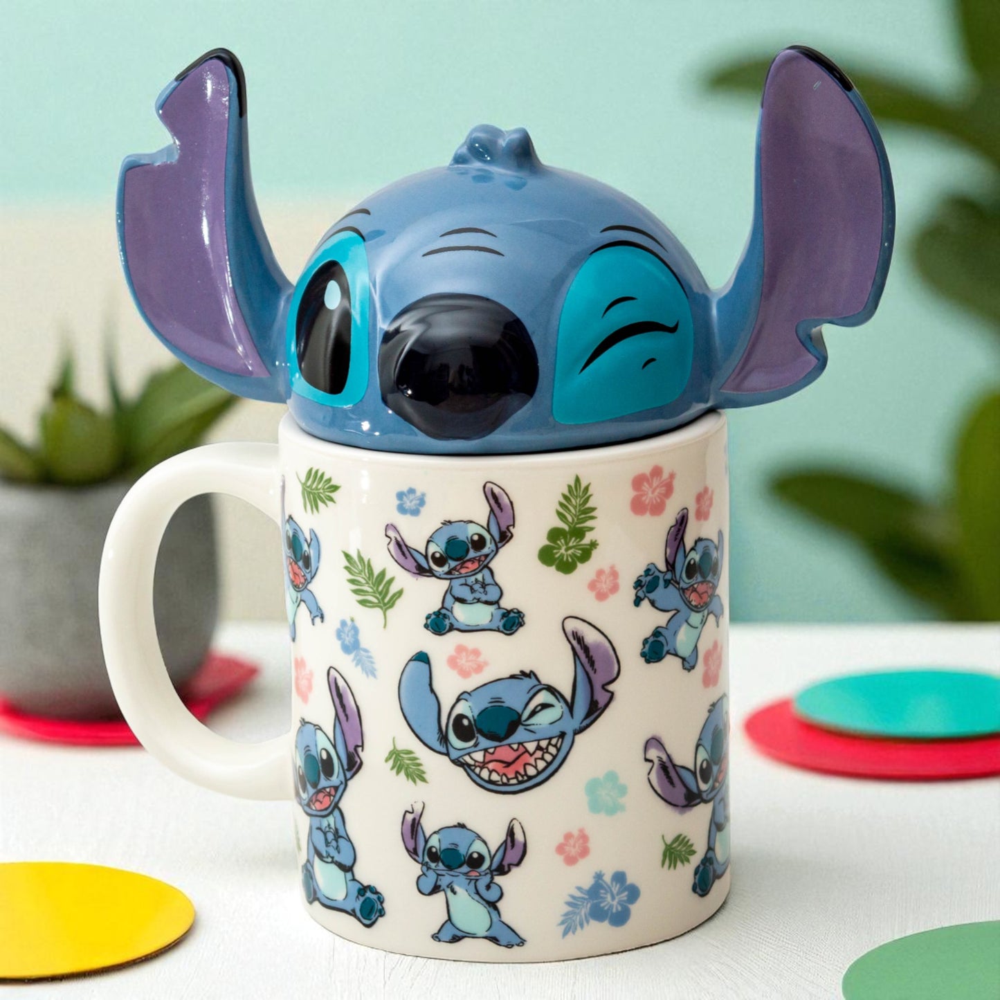 Disney Lilo & Stitch Ceramic Mug With Sculpted Topper