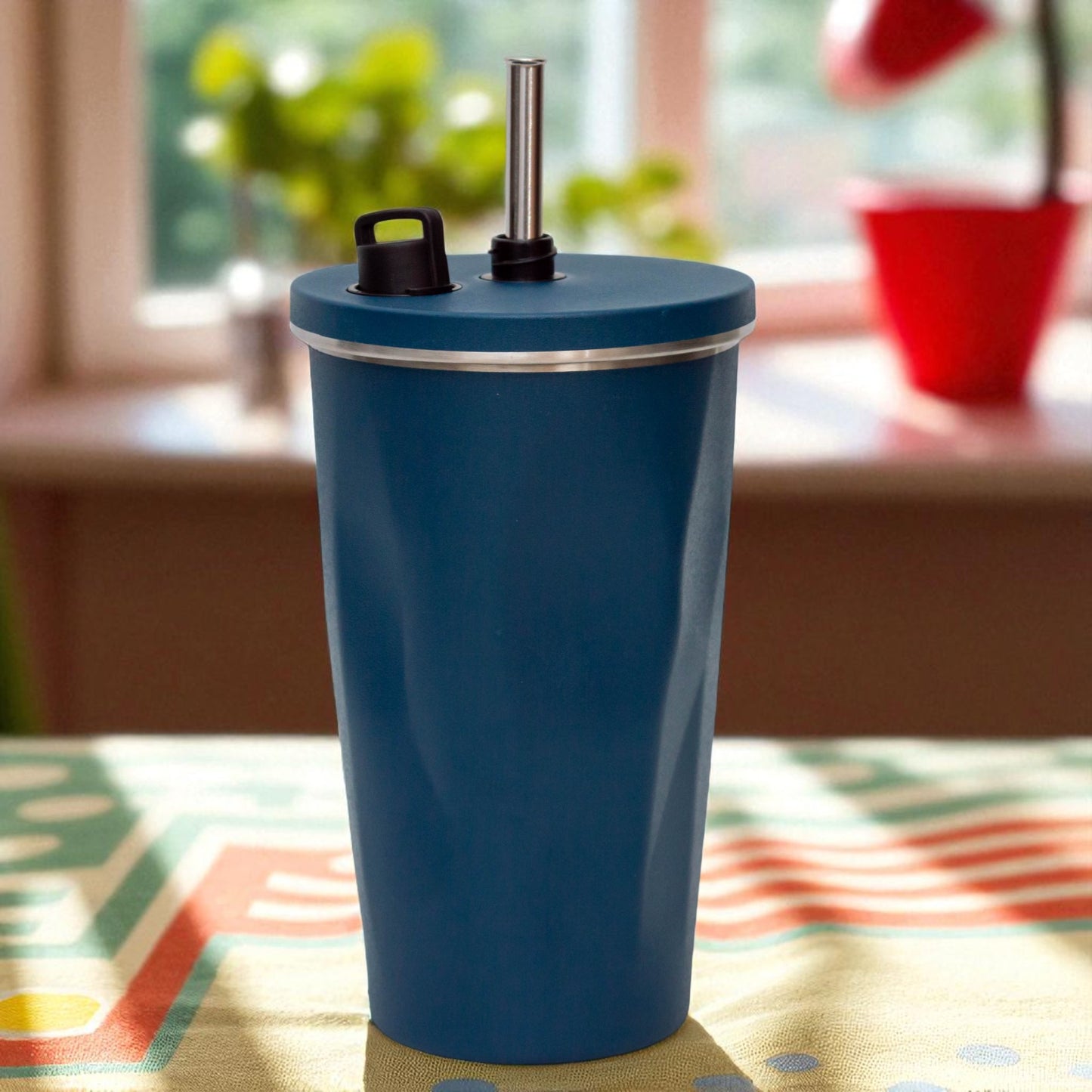 Stainless Steel Vacuum Flask with Straw