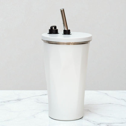 Stainless Steel Vacuum Flask with Straw