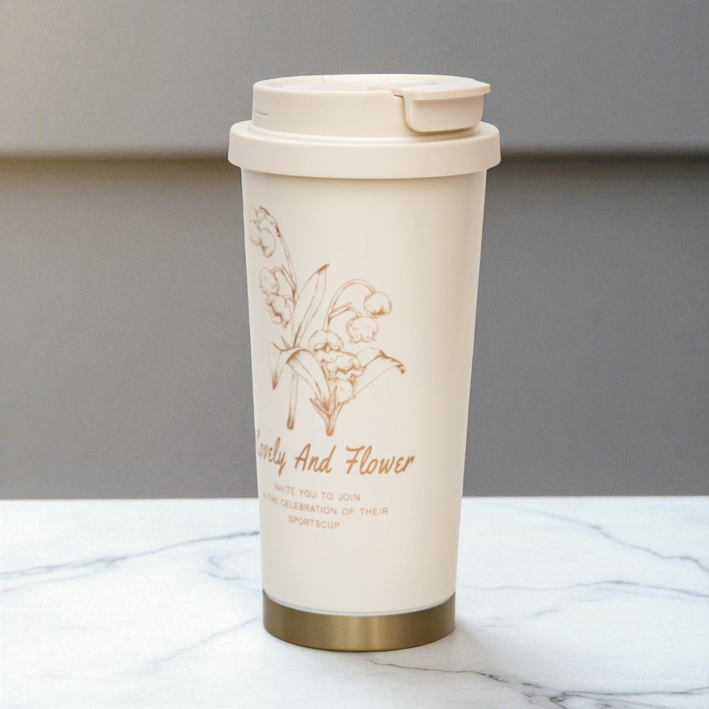 Rust Proof, Stainless Steel ( Begie ) Mug 500ml