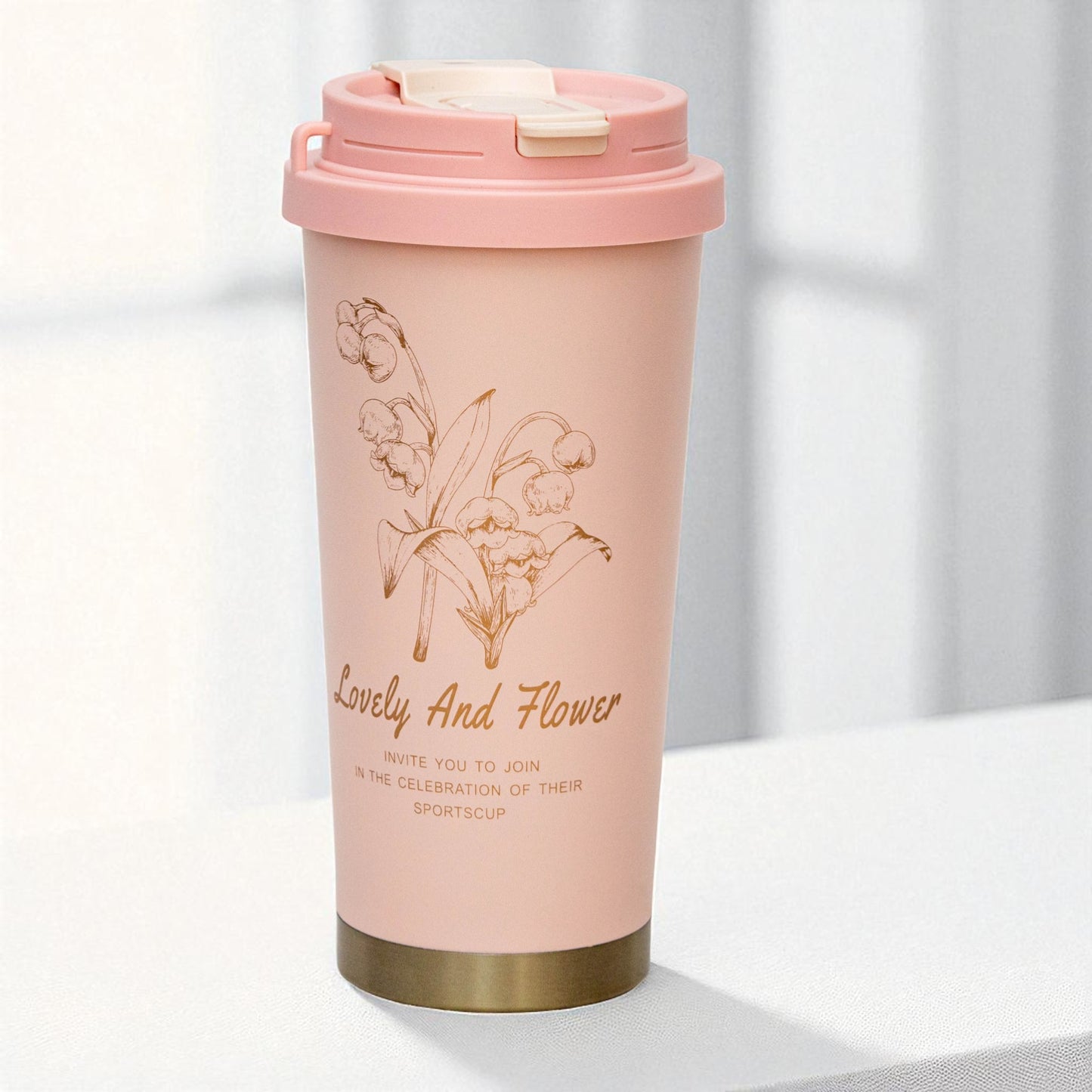 Rust Proof, Stainless Steel ( Pink ) Mug 500ml