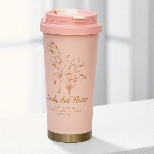 Rust Proof, Stainless Steel ( Pink ) Mug 500ml
